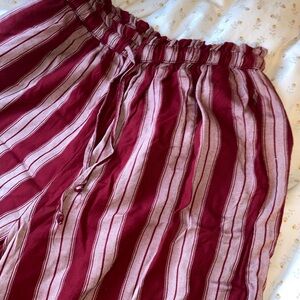 American Eagle Red strip Flowy pants